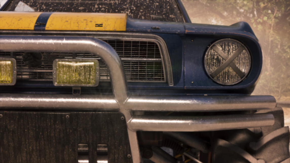 Gros plan sur la calandre du Vapid Dominator Buggy