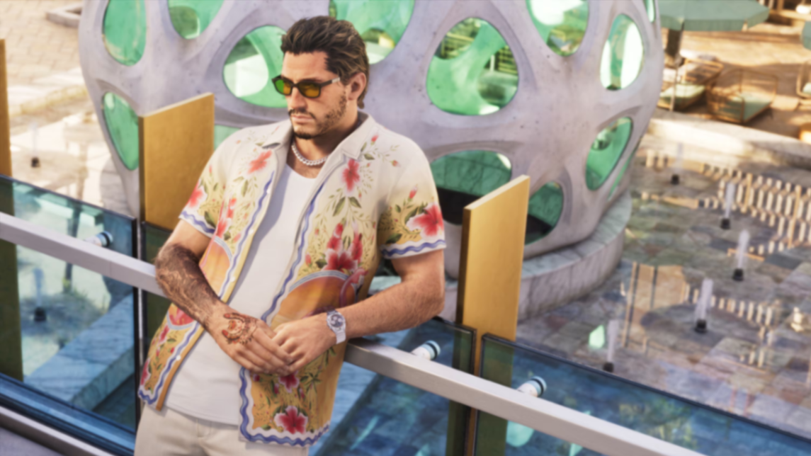 Style de Vice City — Jason devant la fontaine