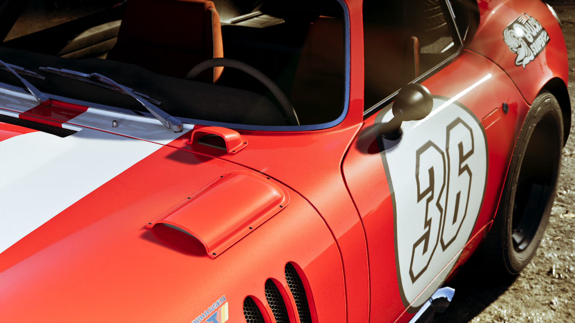Voiture de course rouge numéro 36 de la collection de Wyman